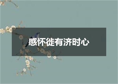 感怀徙有济时心