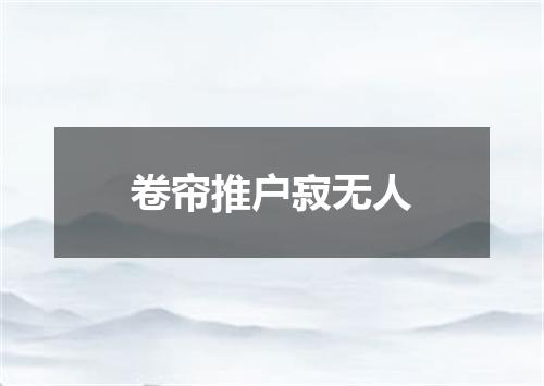卷帘推户寂无人