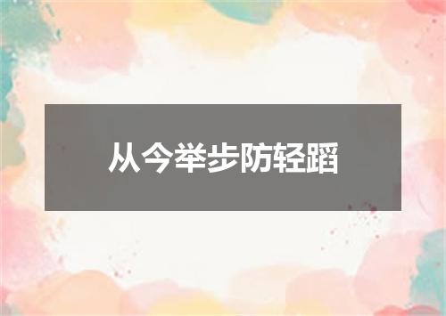 从今举步防轻蹈