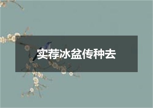 实荐冰盆传种去