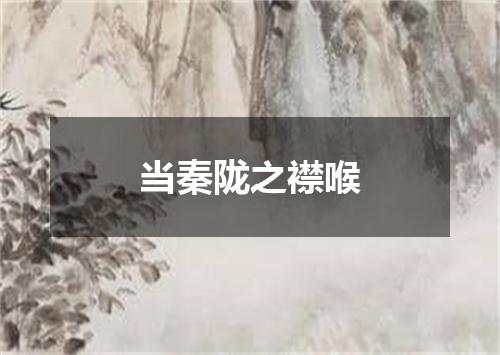 当秦陇之襟喉