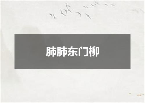 肺肺东门柳