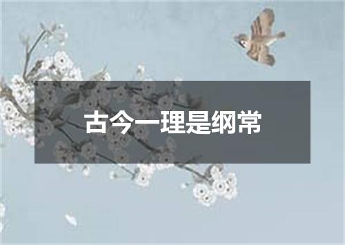 古今一理是纲常