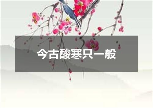 今古酸寒只一般