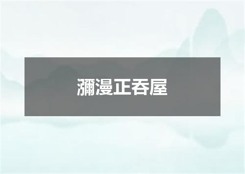 瀰漫正吞屋