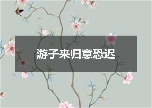 游子来归意恐迟