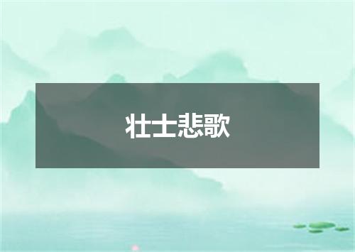 壮士悲歌