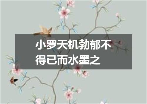 小罗天机勃郁不得已而水墨之