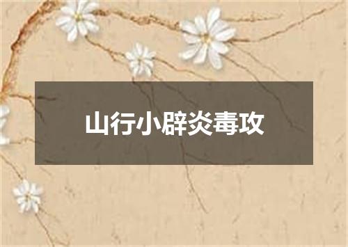 山行小辟炎毒攻