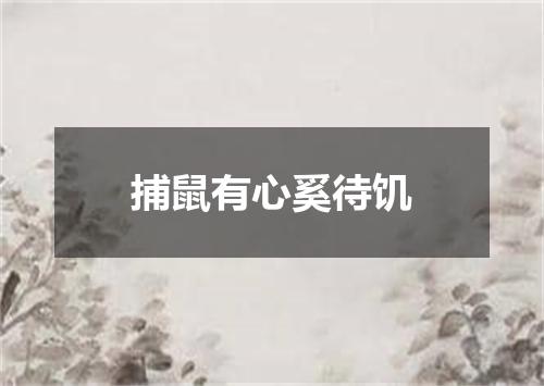 捕鼠有心奚待饥