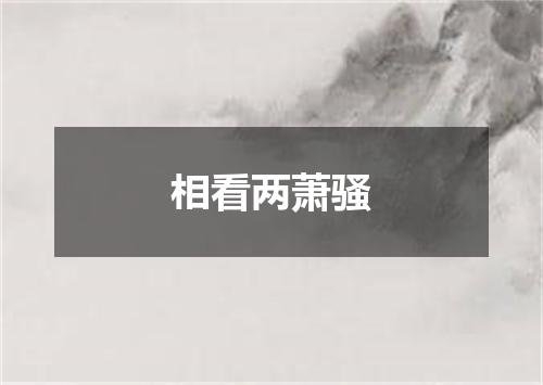 相看两萧骚