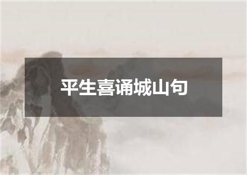 平生喜诵城山句