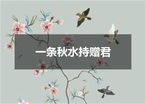 一条秋水持赠君