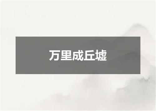 万里成丘墟