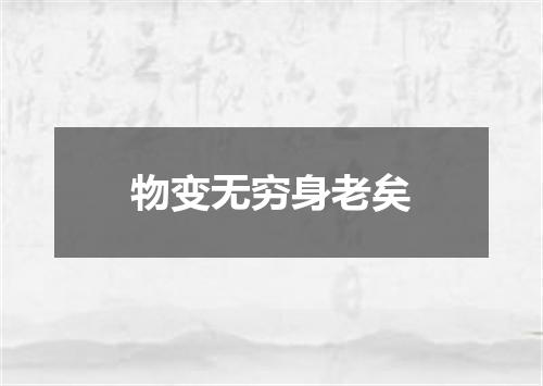 物变无穷身老矣