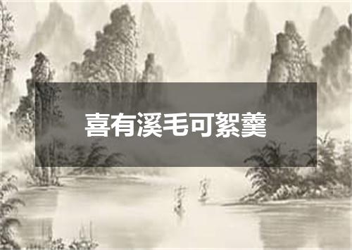 喜有溪毛可絮羹