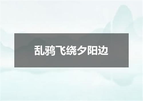 乱鸦飞绕夕阳边