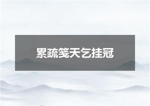 累疏笺天乞挂冠
