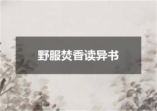 野服焚香读异书