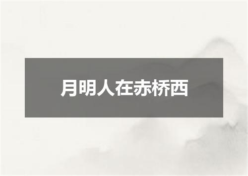 月明人在赤桥西