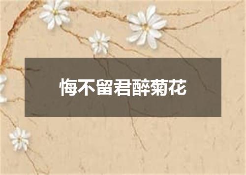 悔不留君醉菊花