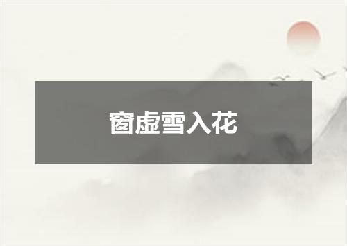 窗虚雪入花