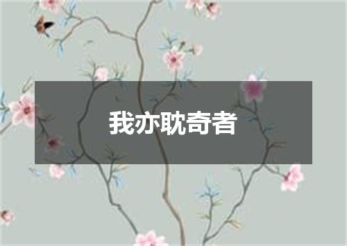 我亦耽奇者