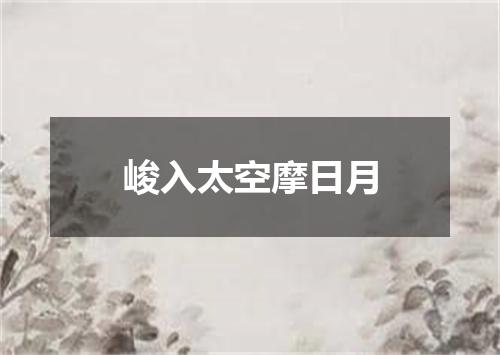 峻入太空摩日月