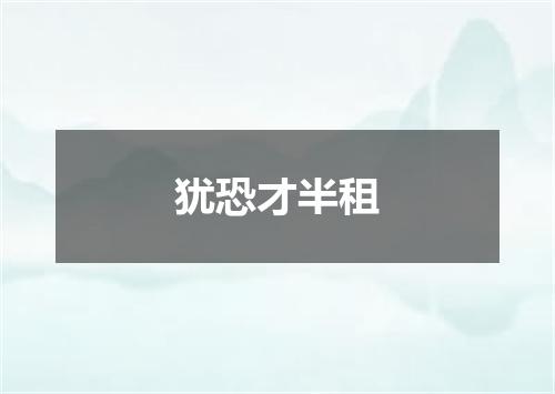 犹恐才半租