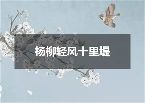 杨柳轻风十里堤