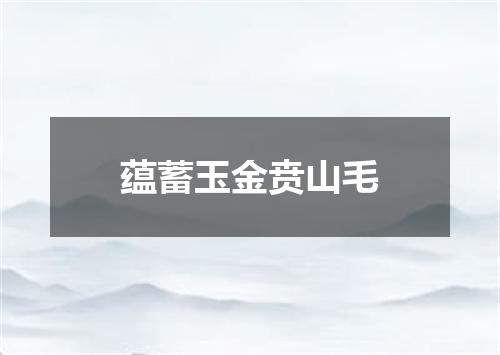 蕴蓄玉金贲山毛