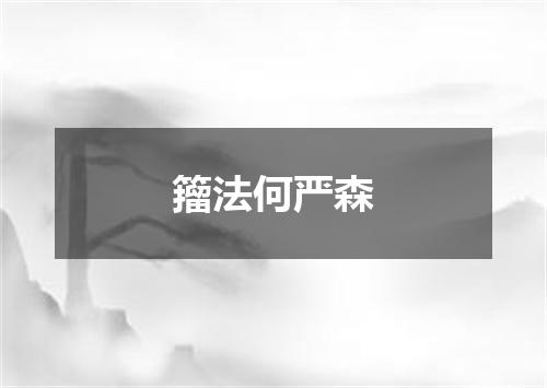 籀法何严森