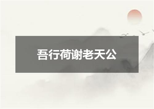 吾行荷谢老天公