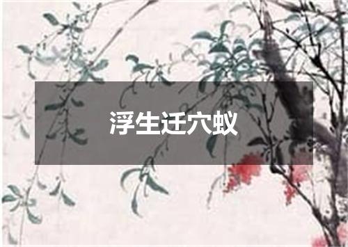 浮生迁穴蚁