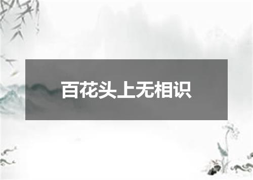 百花头上无相识