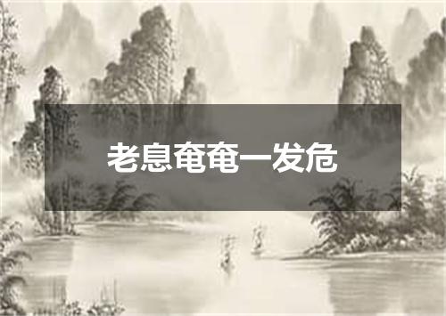 老息奄奄一发危