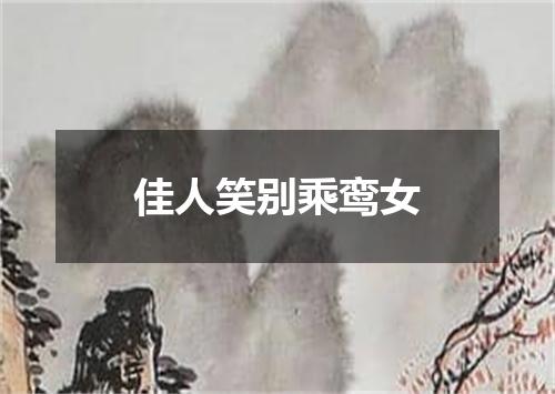 佳人笑别乘鸾女