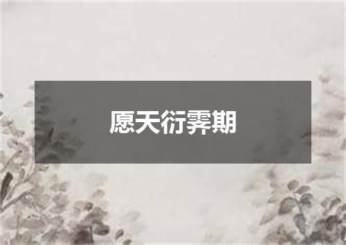 愿天衍霁期