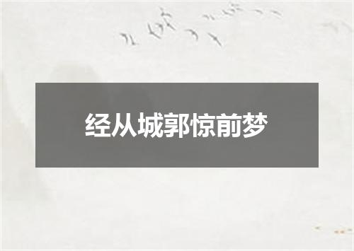 经从城郭惊前梦