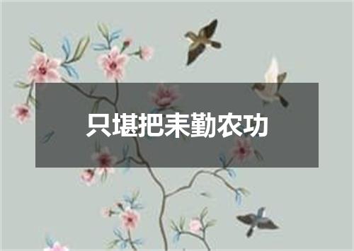 只堪把耒勤农功