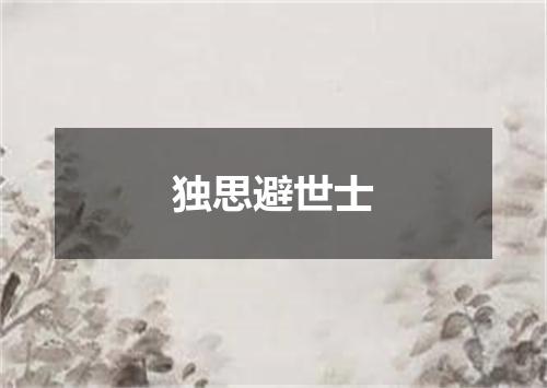 独思避世士