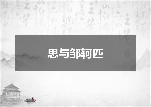 思与邹轲匹