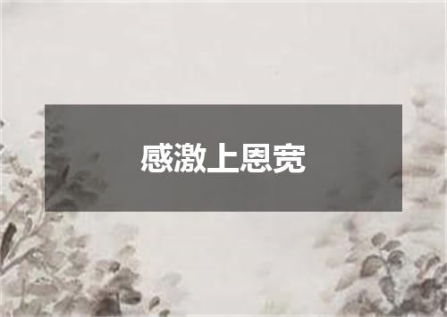感激上恩宽