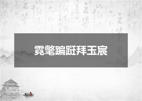 霓氅蹁跹拜玉宸