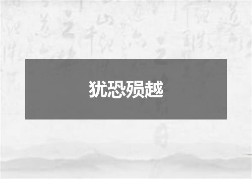 犹恐殒越