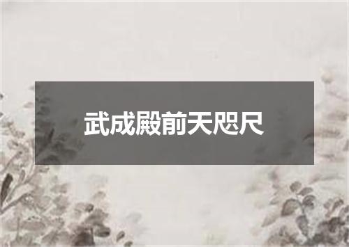 武成殿前天咫尺