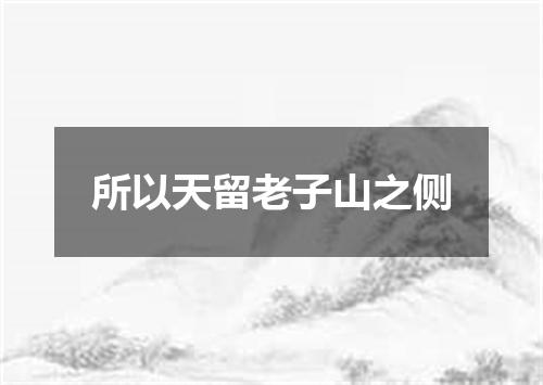 所以天留老子山之侧