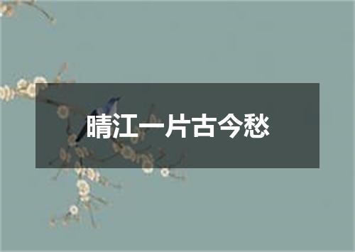 晴江一片古今愁