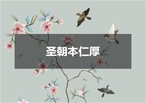 圣朝本仁厚