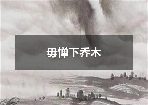 毋惮下乔木